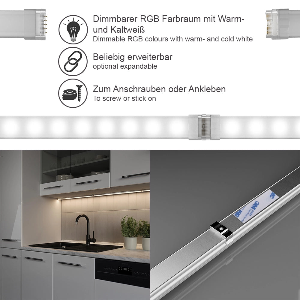 Vicco Striscia LED Bianco 60 cm con starter pack