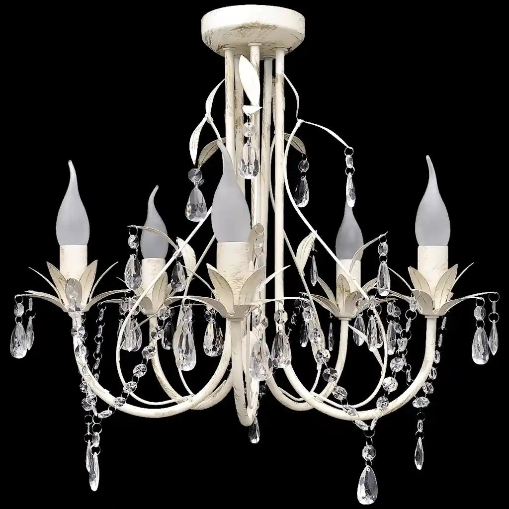 Lampada da Soffitto Lampadario in Cristallo con 5 Portalampade 240687