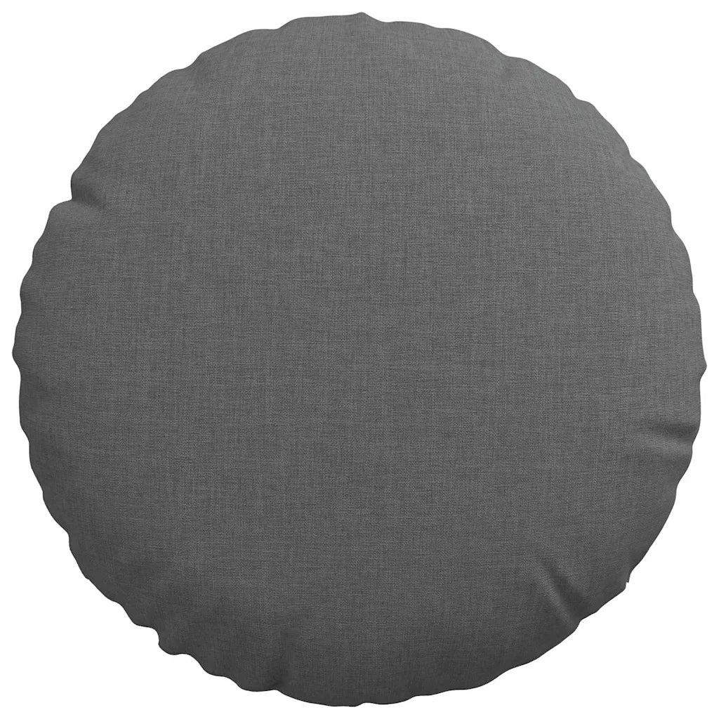 Cuscini per Seduta 2 pcs Grigio scuro Ø30 x 13 cm Tessuto