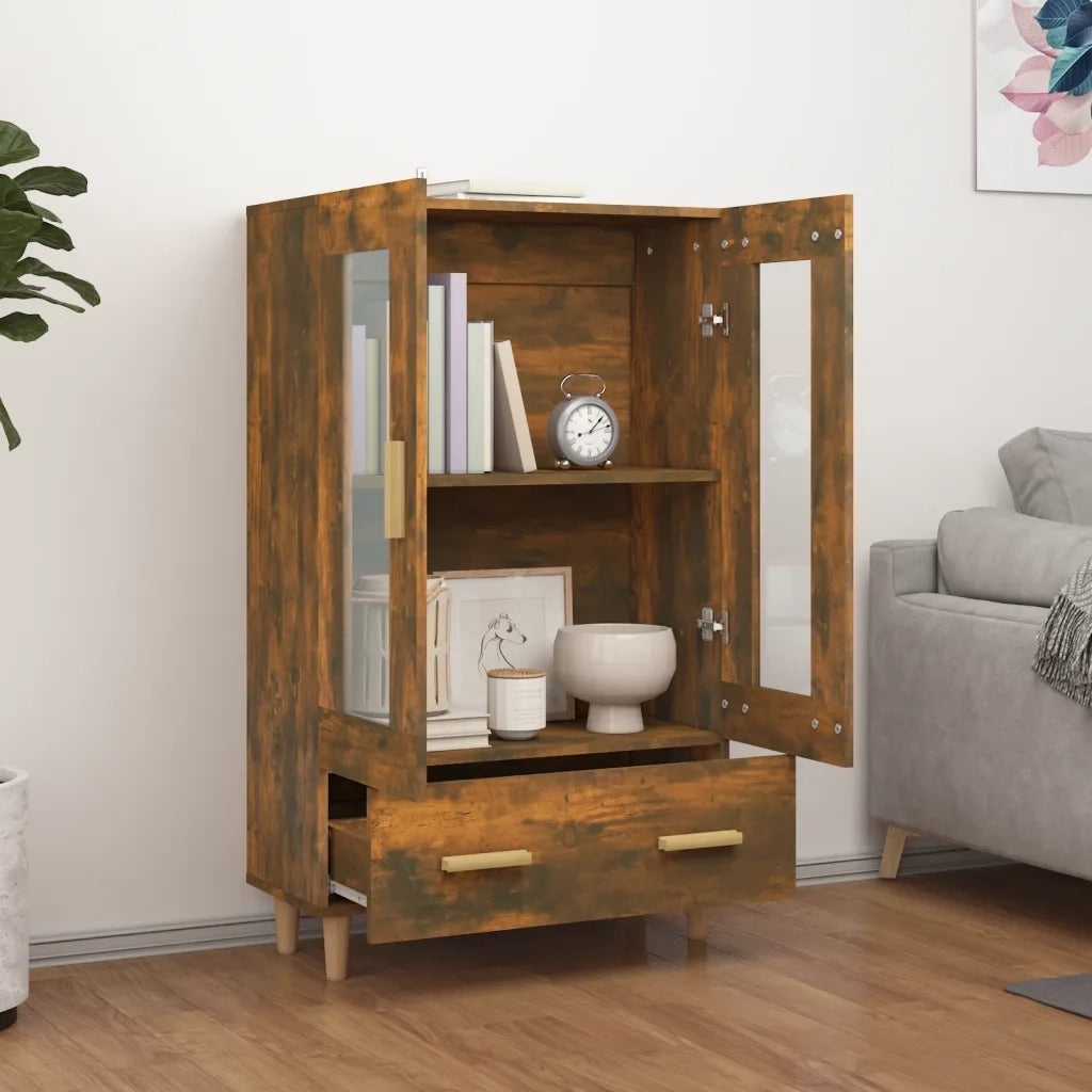 Credenza Rovere Fumo 70x31x115 cm in Legno Multistrato cod mxl 28060