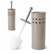 Portascopino Bagno Traforato Con Coperchio Disponibile in Nero, Bianco, Tortora Beige