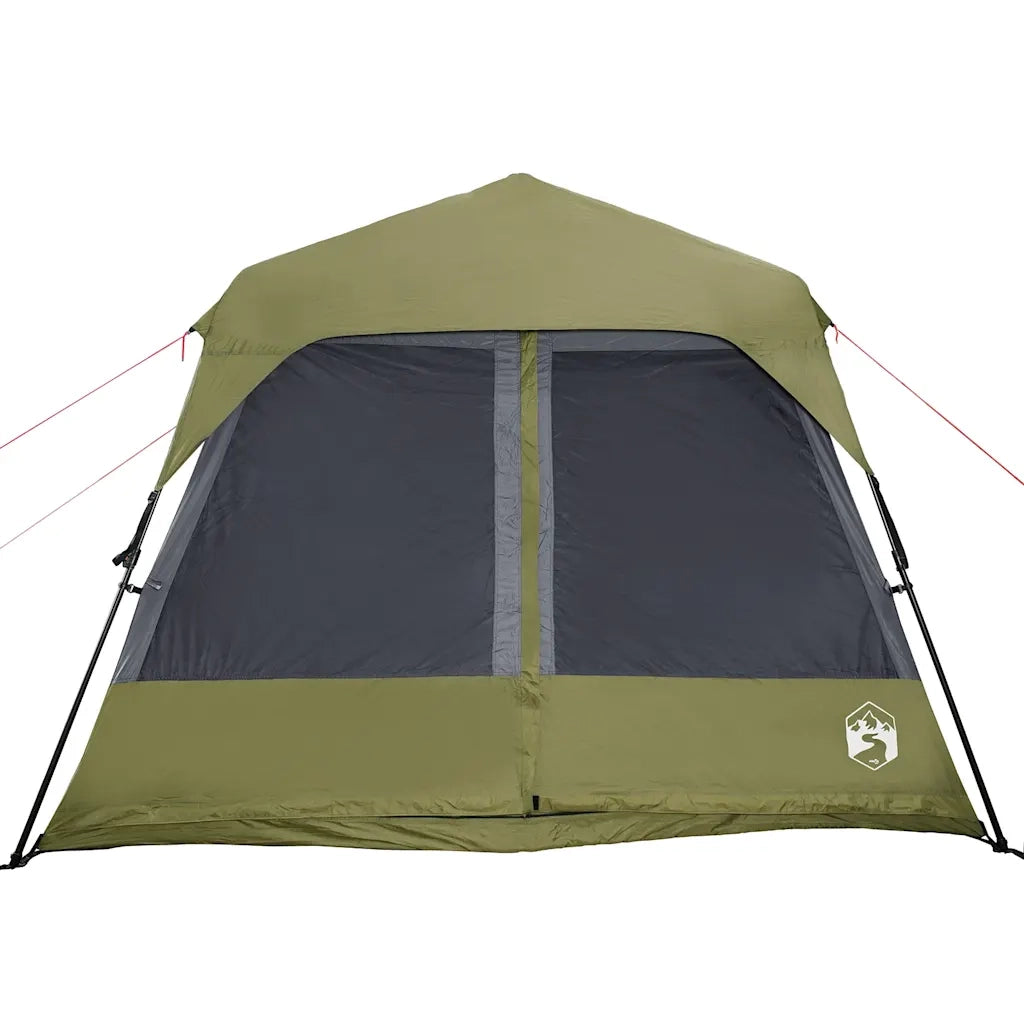 Tenda Campeggio 9 Persone Verde Rilascio Rapido Impermeabile 94299