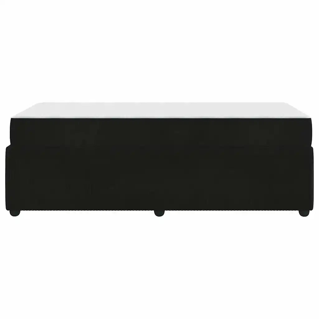 Struttura del letto con materasso Nero 100 x 200 cm Tessuto