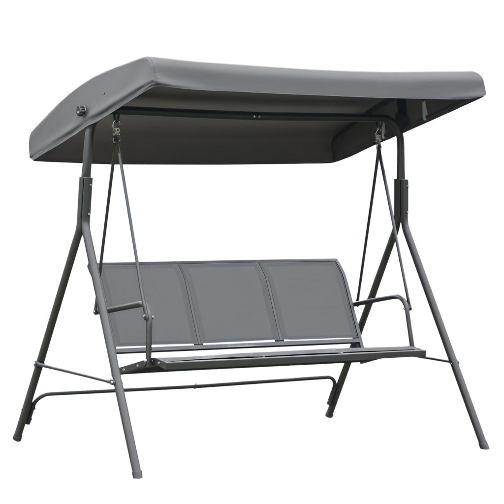 Amaca da Giardino 3 Posti ¨C Zephmum ¨C Grigio Tessilene Acciaio
