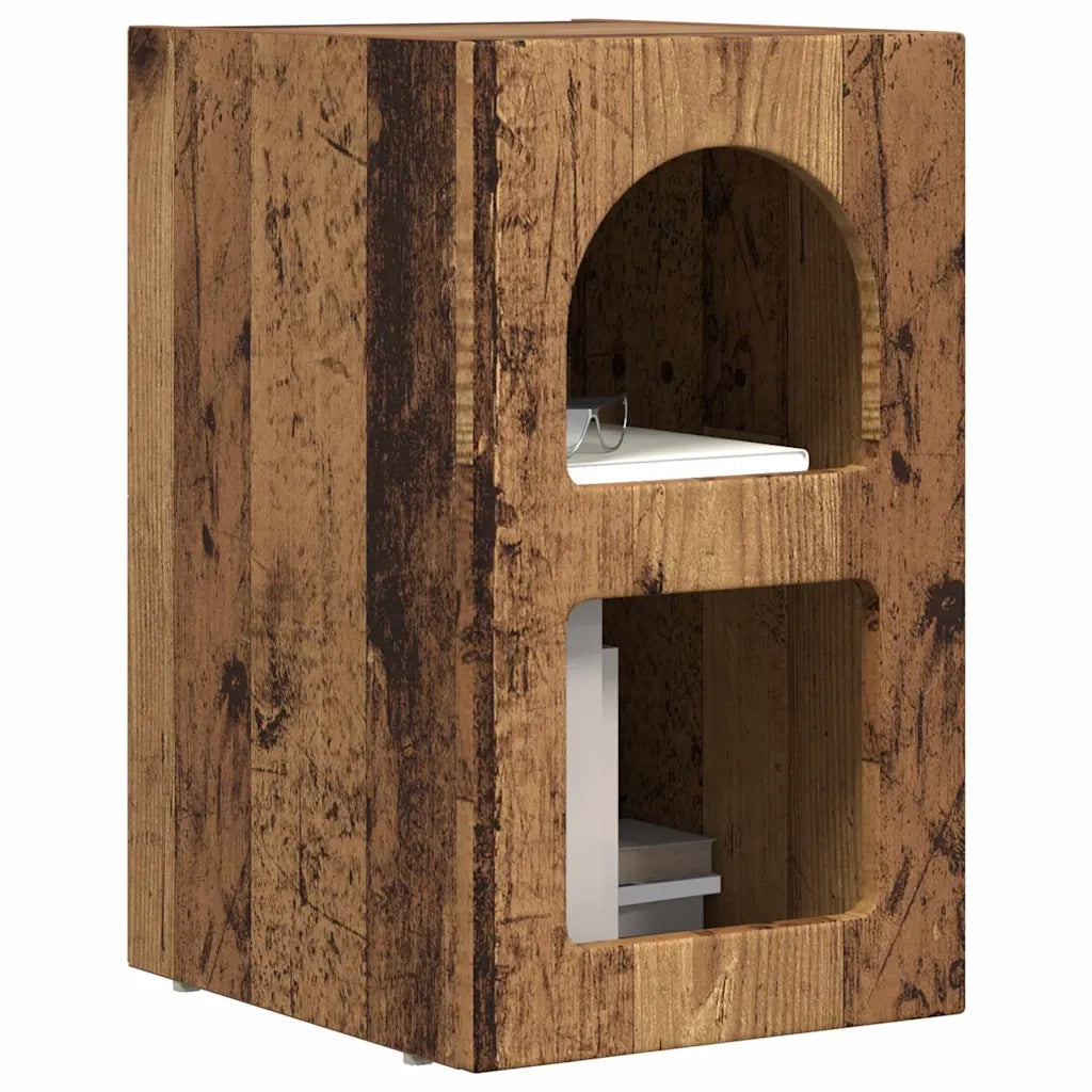 Comodino 2 pz-Set di 2 Tavolino da notte Legno vecchio 29.5 x 35 x 50 cm
