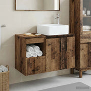 Set di mobili per il bagno 2 pz Legno antico 3404052