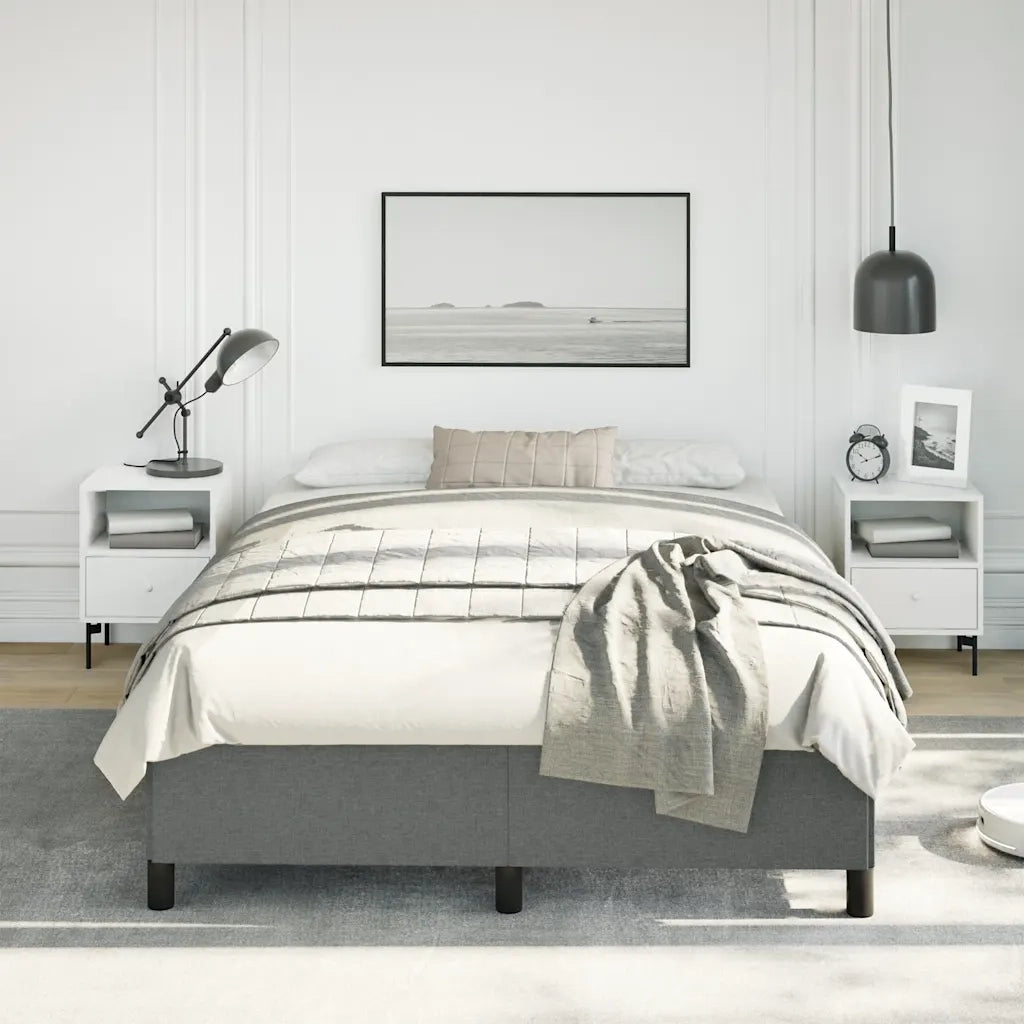 Struttura letto senza Materasso Grigio Scuro 137x190 cm in Tessuto 347105