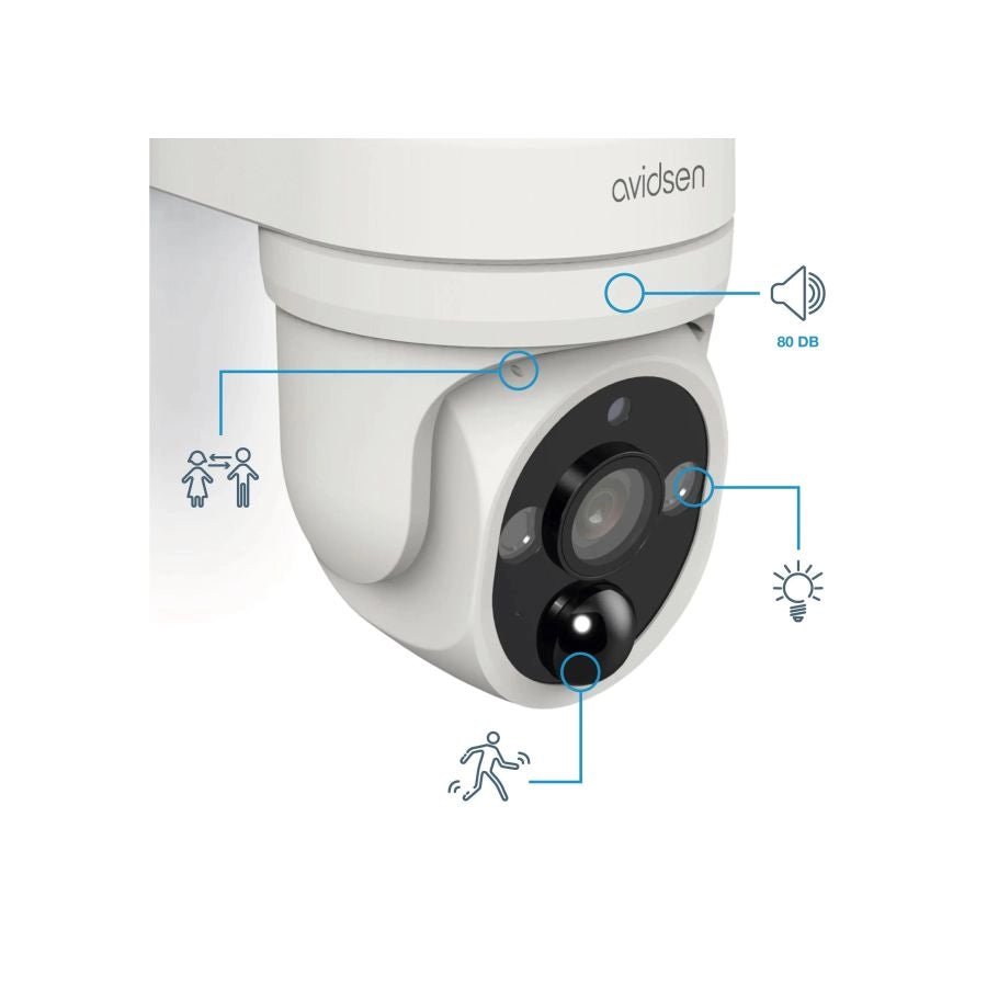 TELECAMERA DI SICUREZZA WI-FI IP DA ESTERNO 2,5K SOLARE DI ADVISEN