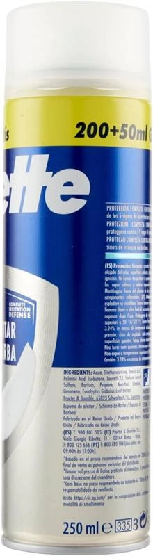 GILLETTE SERIES SCHIUMA DA BARBA CON EUCALIPTO LUBRIFICA LA PELLE CONTRO LE IRRITAZIONI 250 ML