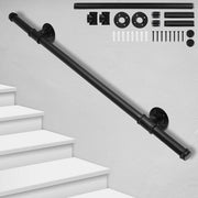 Pannello di Finestra Gepoedercoat Leuningen Diametro 32 mm Esterno Interno Nero Lunghezza 100cm