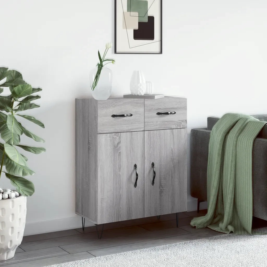 Credenza-Buffet-Armadio da cucina Grigio Sonoma 69,5x34x90 cm in Legno Multistrato 461457