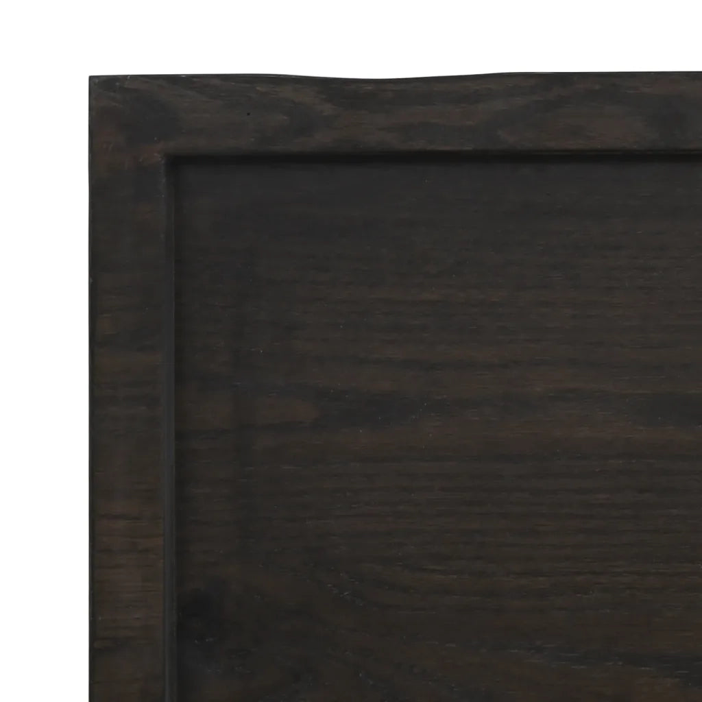 Piano Bagno Marrone Scuro 60x40x(2-6)cm Legno Massello Trattato 3156202