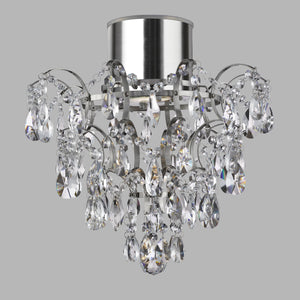 Sospensione Classico Bella Acciaio Cromo Vetro 1 Luce Gu10