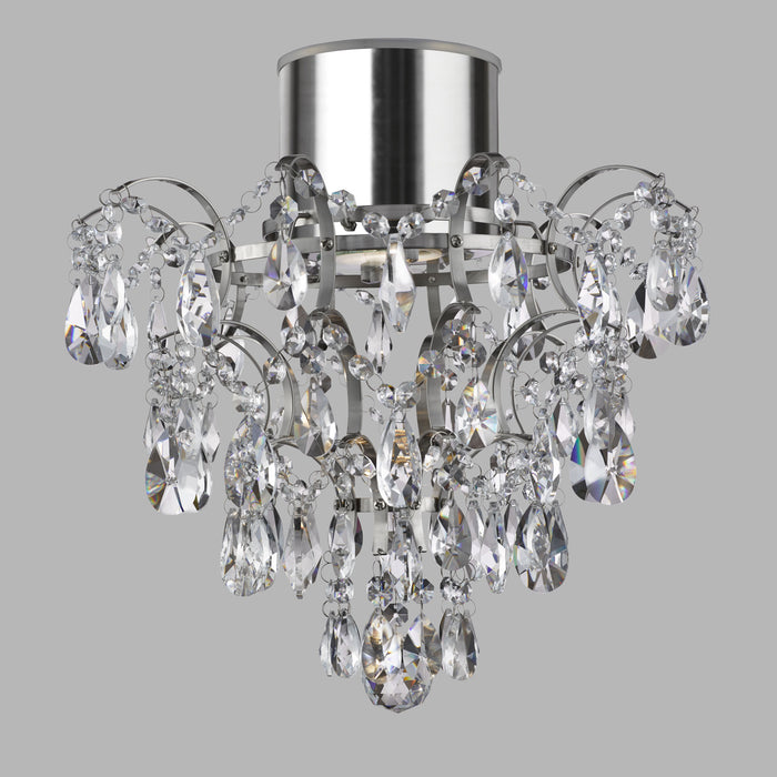 Sospensione Classico Bella Acciaio Cromo Vetro 1 Luce Gu10