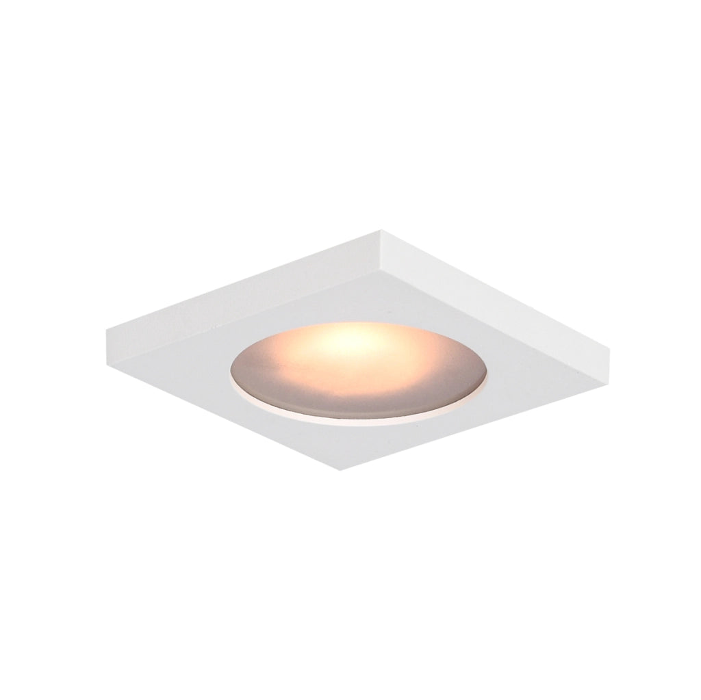 Faretto incasso quadrato bianco IP44 GU10 10W Italux