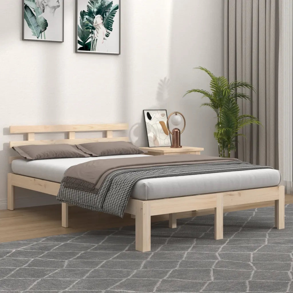 Giroletto-Struttura Letto in Legno Massello 135x190 cm Double 513662