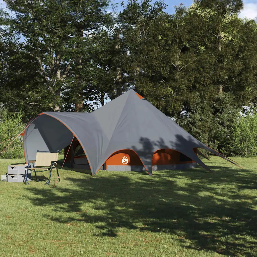 Tenda Teepee per 5 Persone con tetto Grigio e arancione