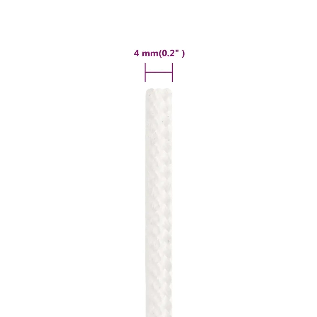 Corda Nautica Completamente Bianca 4 mm 100 m in Polipropilene