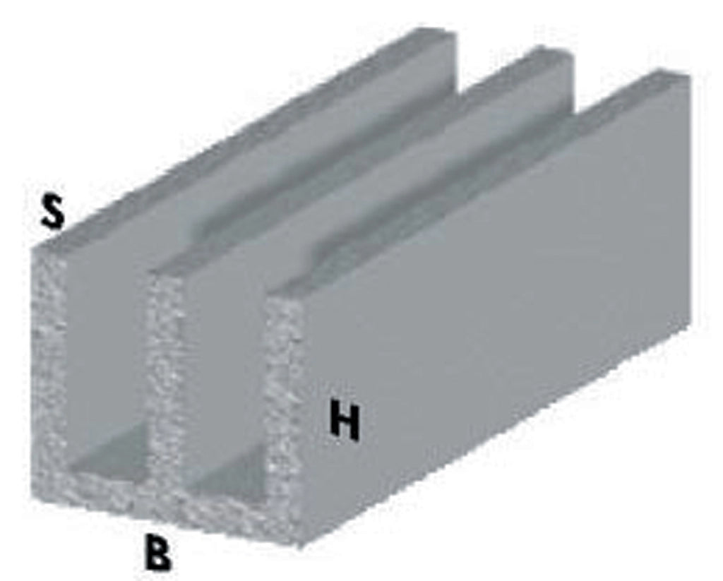 PROFILO ARGENTO H.200 CM CANALINO UU 16X12X1 MM**- ARCANSAS- 5,0 pz