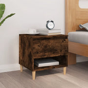 Comodino Rovere Fumo 50x46x50 cm in Legno Multistrato cod mxl 30015