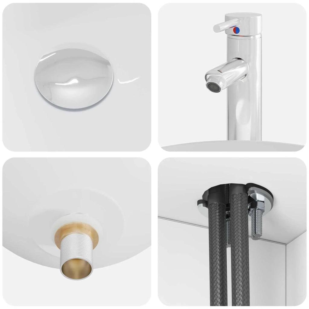 Set di mobili per il bagno 3 pz Bianco 49,5 x 44,5 x 65 cm 3405907