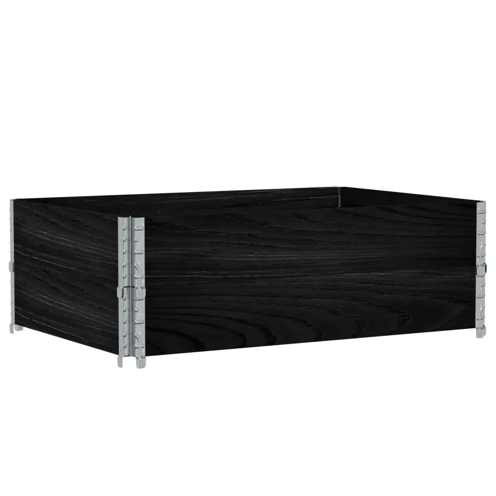 Fioriera da Giardino Nera 120x80 cm Legno Massello di Pino 3295848