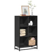 Libreria Nera 65,5x33x107,5 cm in Legno Multistrato 849159