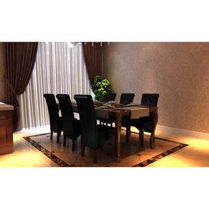 Sedie da Pranzo 6 pz Nere in Similpelle 160318