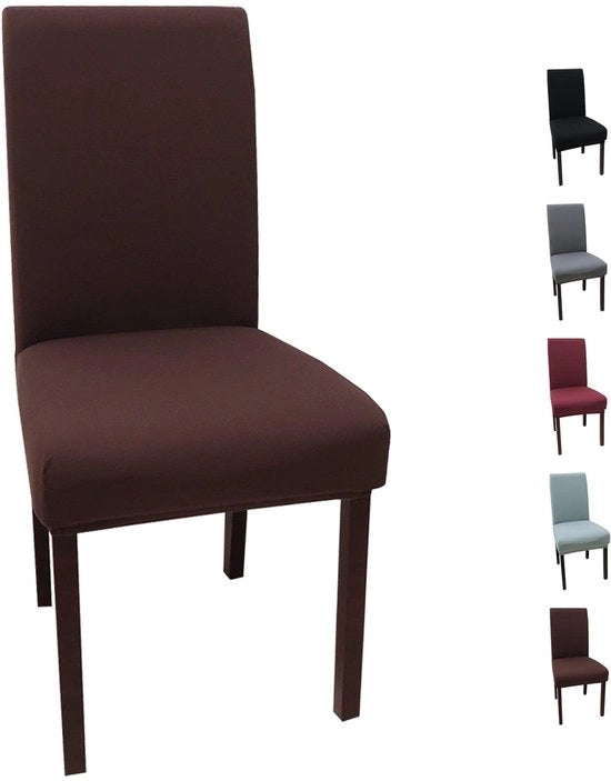 Set di 6 Copriporte Universali - Stretto - Sedie da Cucina - Rimovibili - Tessuto Elastico - Design Moderno - Copriporte per Sedie