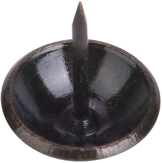 Spieghetti Decorativi 100 Stuks - Nagelli Decorativi - Testa a Bolla - Spieghetti per Mobili - Spieghetti Antichi - Acciaio di Alta Qualità 16x20mm