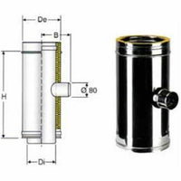 Inox doppia parete aisi 316 racc ordo a t 90 ridotto d.080 130 80