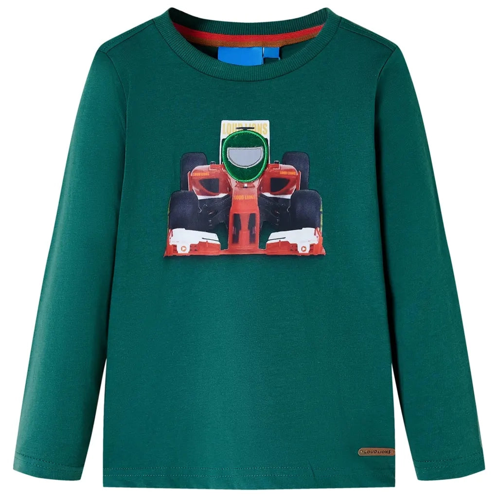Maglietta da Bambino a Maniche Lunghe Verde 128cod mxl 108313