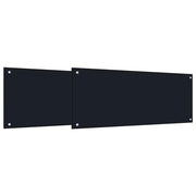 Schienale da cucina 2 pz Nero 100 x 40 cm vetro temperato CFW9672331