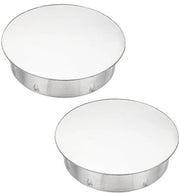 Soffitto camino, chiusura regolabile, cappuccio a goccia rotonda, adatto per tubi con diametro di 200 mm, argento - 2-pezzo