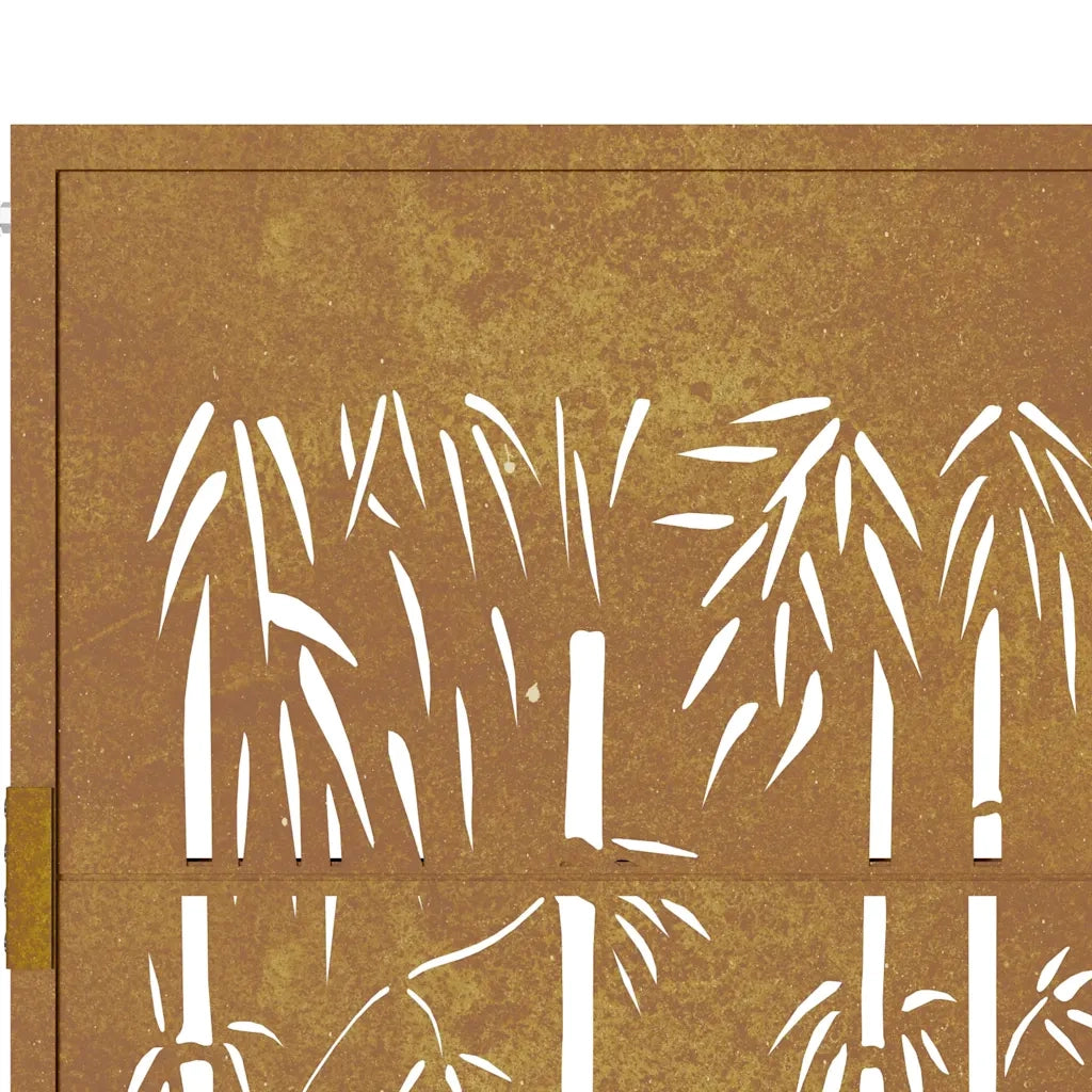 Cancello da Giardino 105x80 cm in Acciaio Corten Design BambÃ¹