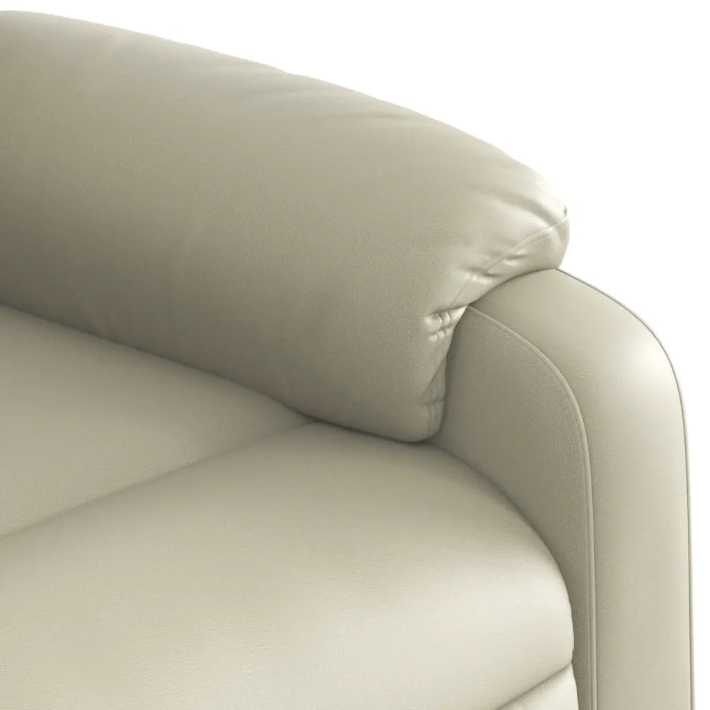 Divano Sedia-Poltrona Reclinabile Crema in Similpelle 935726