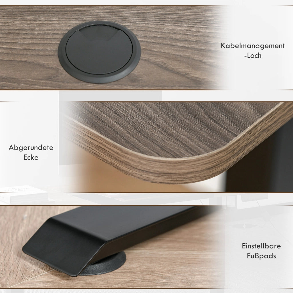 Scrivania Elettrica Regolabile in Altezza ¨C Xylo ¨C 140x70 cm Nero con 4 Memorie