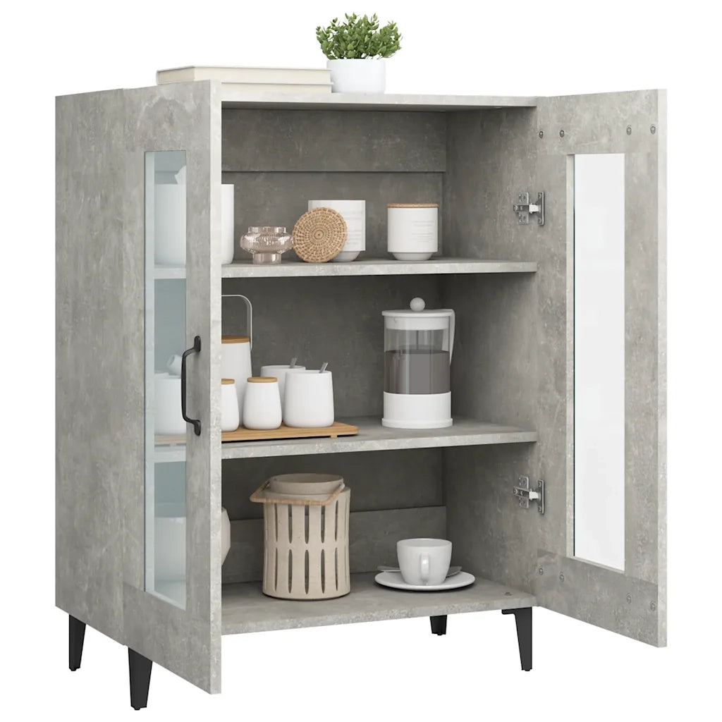 Credenza Grigio Cemento 69,5x34x90 cm in Legno Multistrato cod mxl 5764