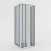 Box doccia a 3 lati in PVC a soffietto 100x100x100 cm H 185 mod. Narciso con apertura centrale