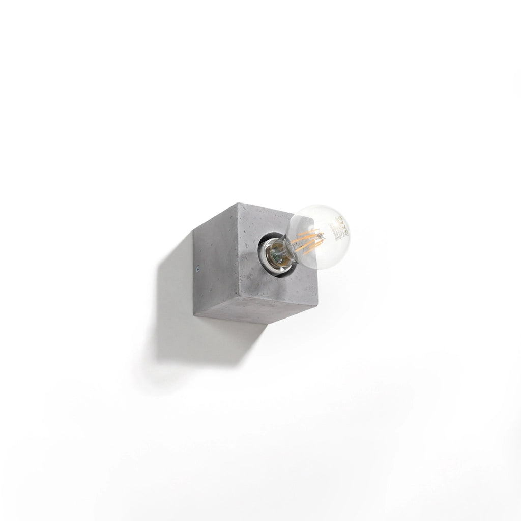 Applique DORMA in cemento grigio E27 10x10 Pure Lume