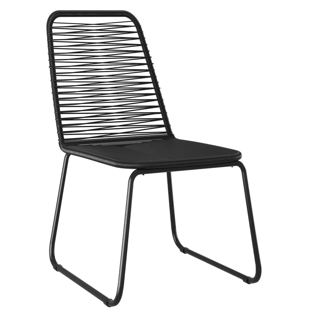 Set da Pranzo da Giardino 5 pz | Set Salotto da Giardino Nero