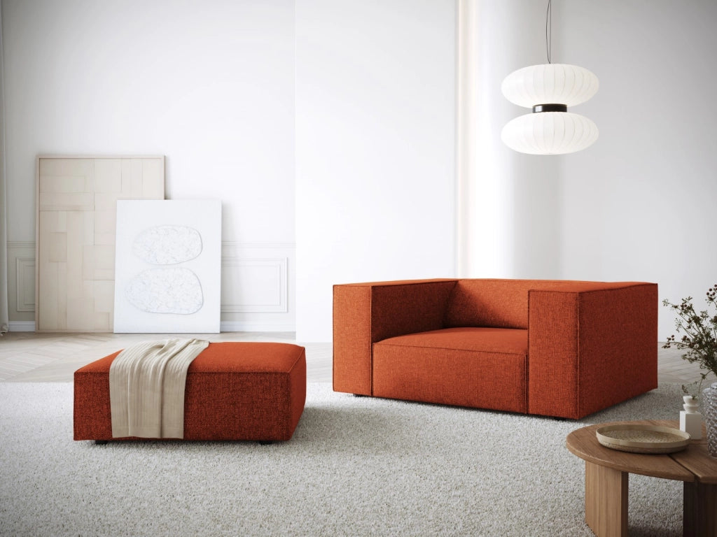 Cosmopolitan Design - Poltrona "Arendal" in ciniglia terracotta 