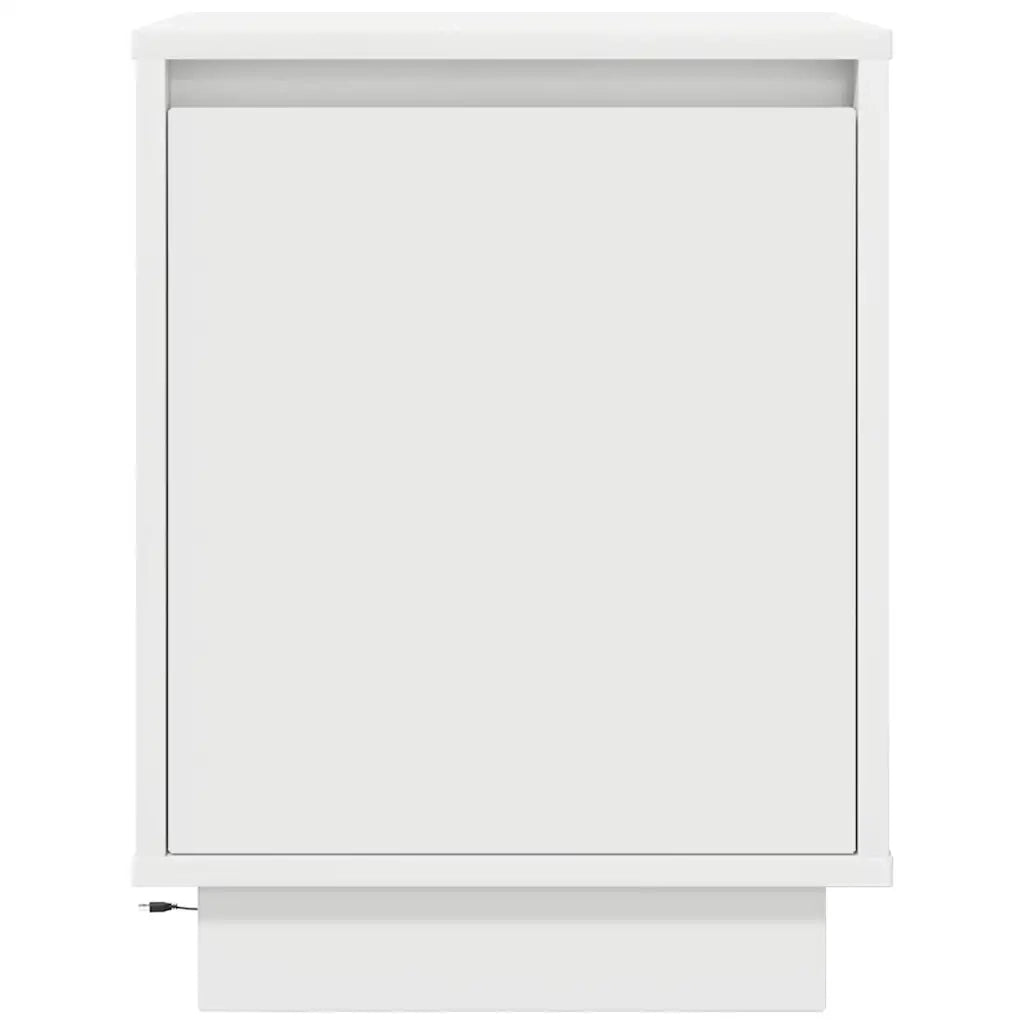 Comodini con Luci a LED 2 pz-Set di 2 Tavolino da notte Bianco 38x34x50 cm