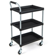 Carrello portautensili a 3 ripiani 64 x 40 x 102 cm pratico e maneggevole metallo nero 20_0011392