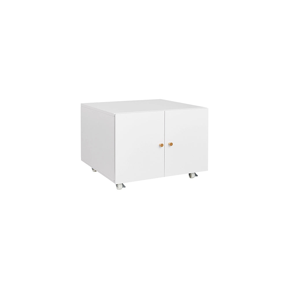 Scaffale stampante metallo - Xylo - Mobile con ripiani regolabili bianco 60x40cm