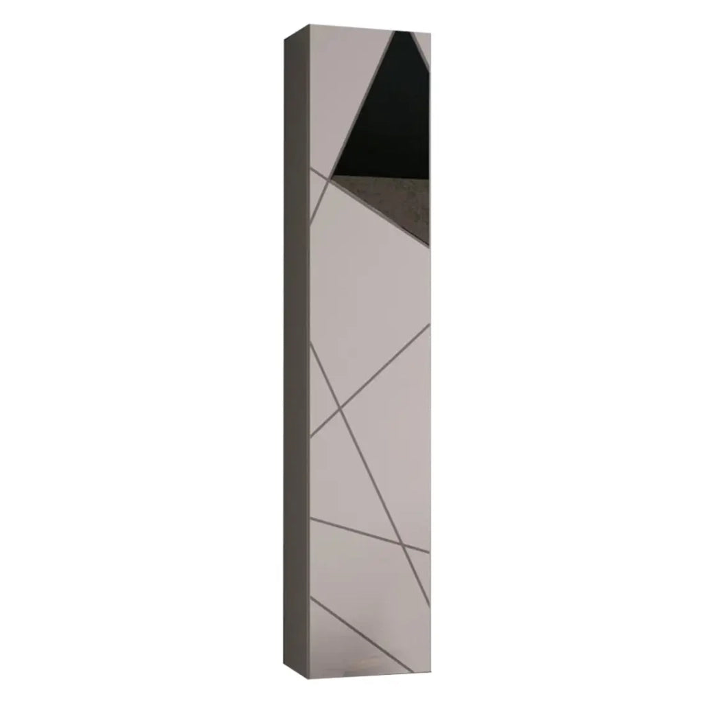 Mobile da bagno sospeso VITARIO – 1 porta – Bianco lucido – Design moderno