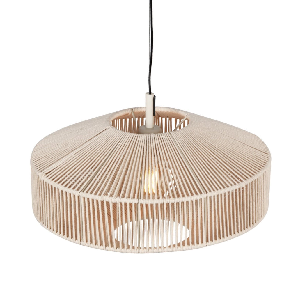 Lampada a sospensione boho beige Ø46 E27 Trio Svea