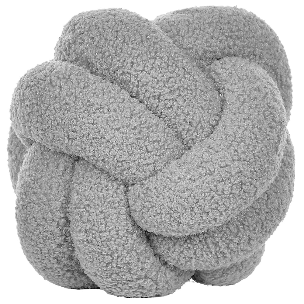 Set di 2 Cuscini Decorativi Nodo Velluto grigio 20 x 20 cm Accessori Decorativi