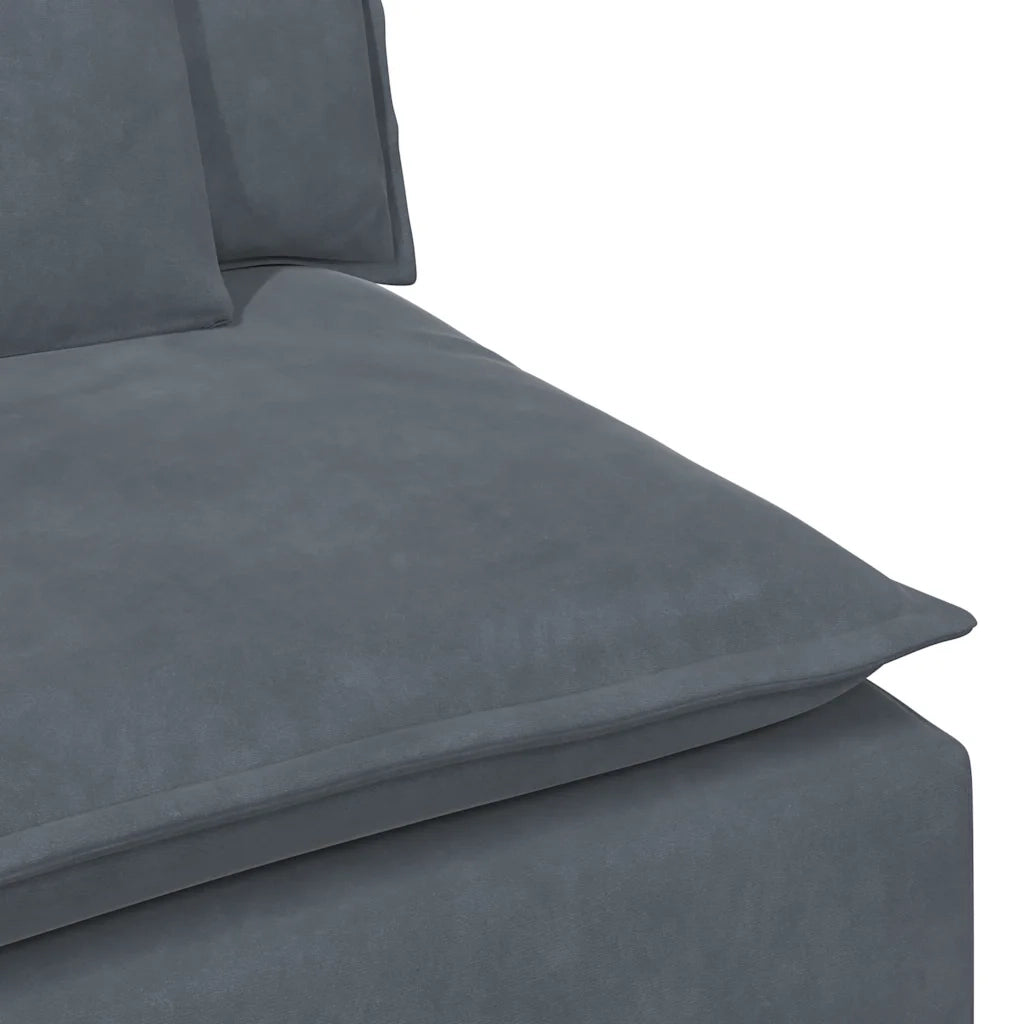 Modulo Centrale Divano Modulare con Cuscini Grigio Scuro 100 cm CFW9541336
