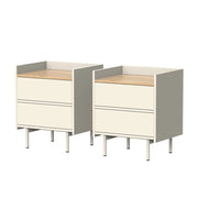 Vicco Comodino Crema Set di 2